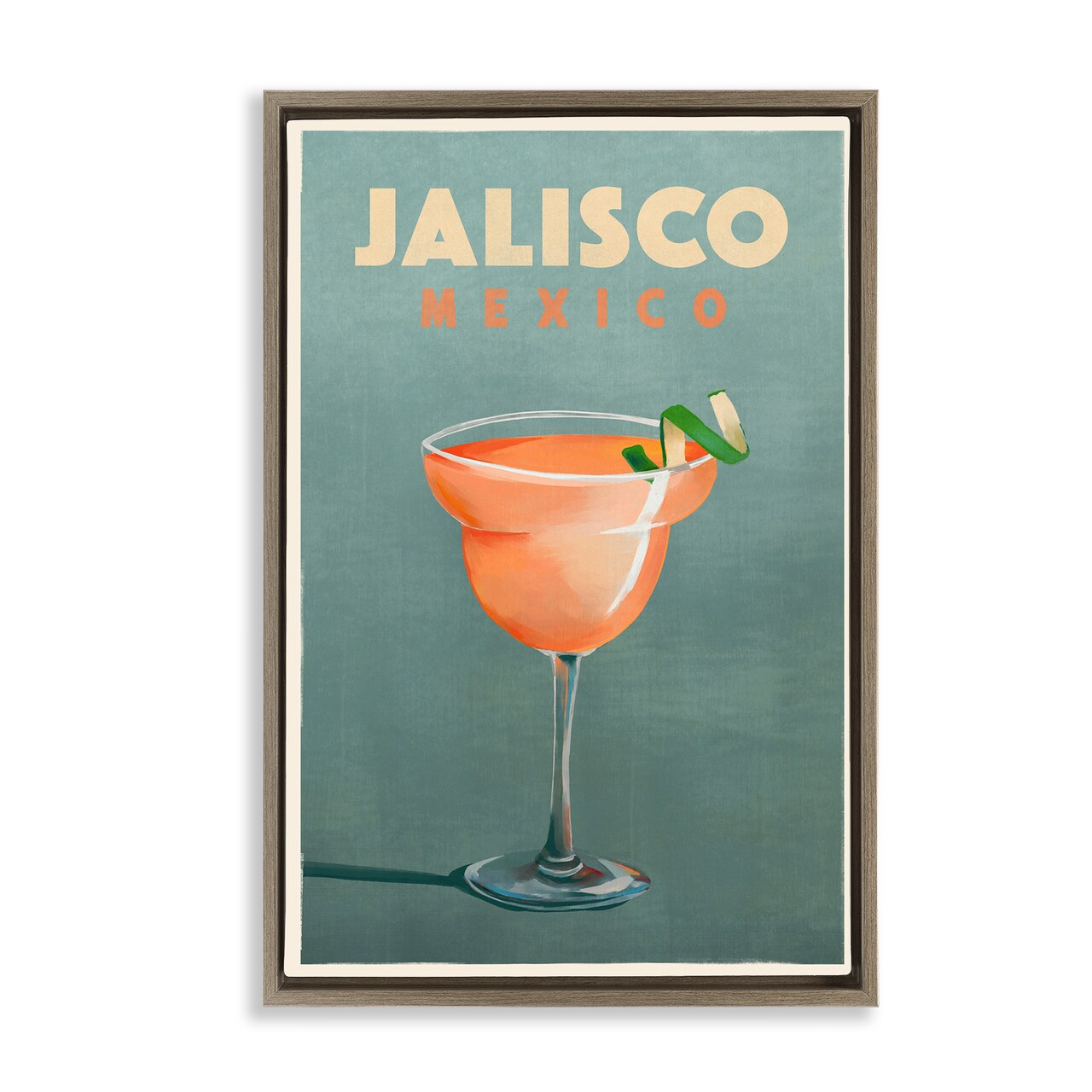 Stupell Industries Jalisco Mexico Cocktail Framed Floater Canvas Wall Art Design by The Whiskey Ginger